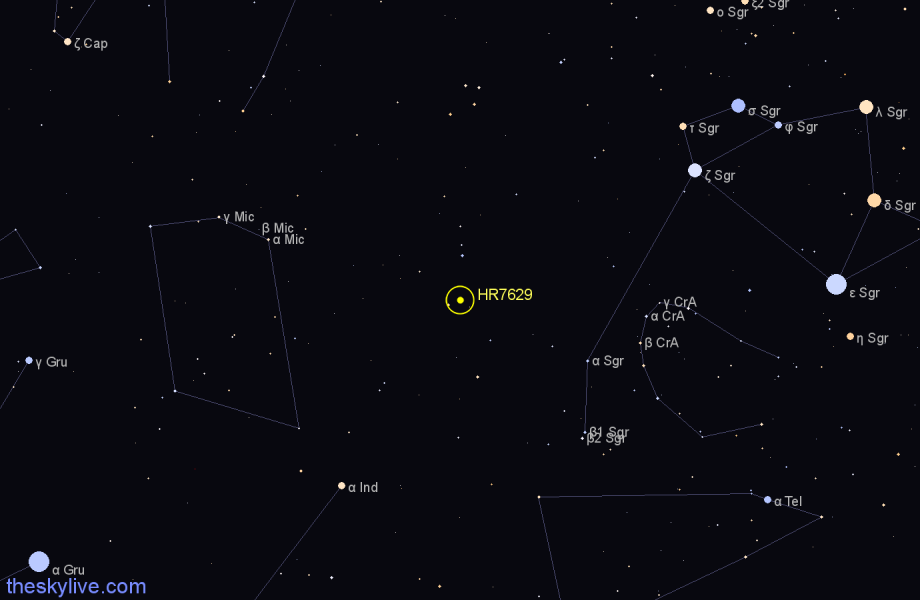 Finder chart HR7629 star