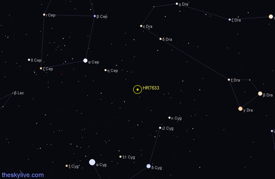 Finder chart HR7633 star