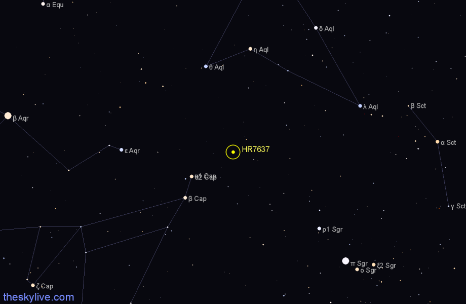 Finder chart HR7637 star