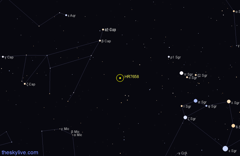 Finder chart HR7658 star