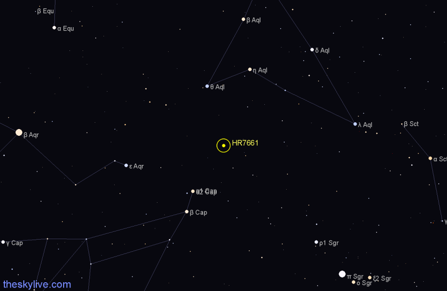 Finder chart HR7661 star
