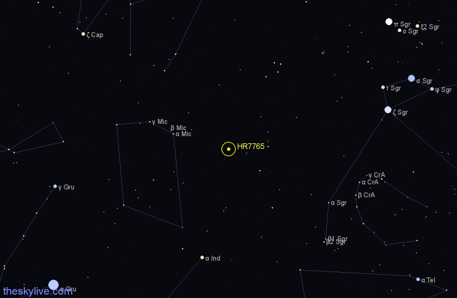 Finder chart HR7765 star