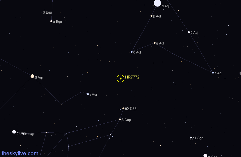 Finder chart HR7772 star