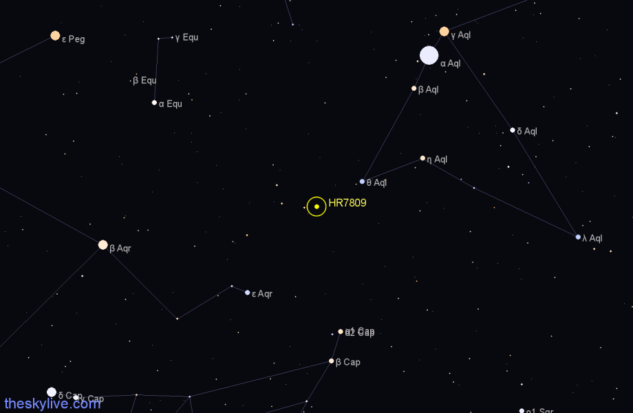 Finder chart HR7809 star