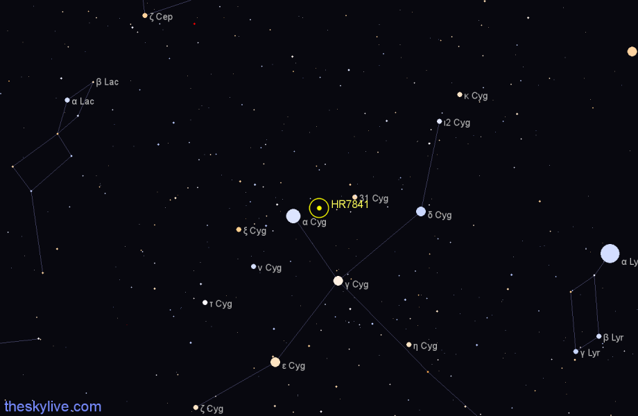 Finder chart HR7841 star