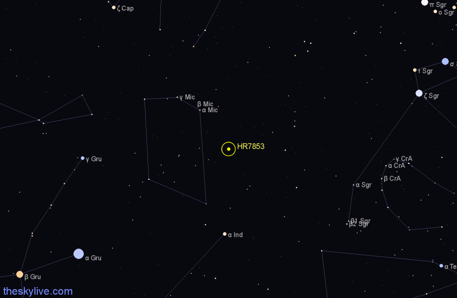 Finder chart HR7853 star