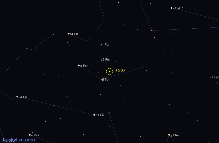 Finder chart HR786 star