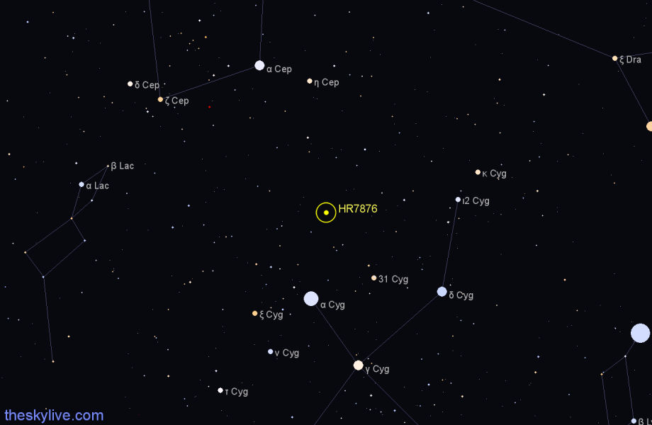 Finder chart HR7876 star