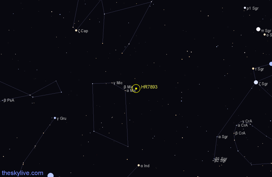 Finder chart HR7893 star