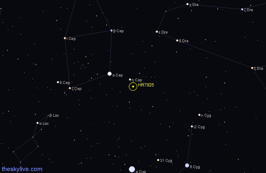 Finder chart HR7925 star