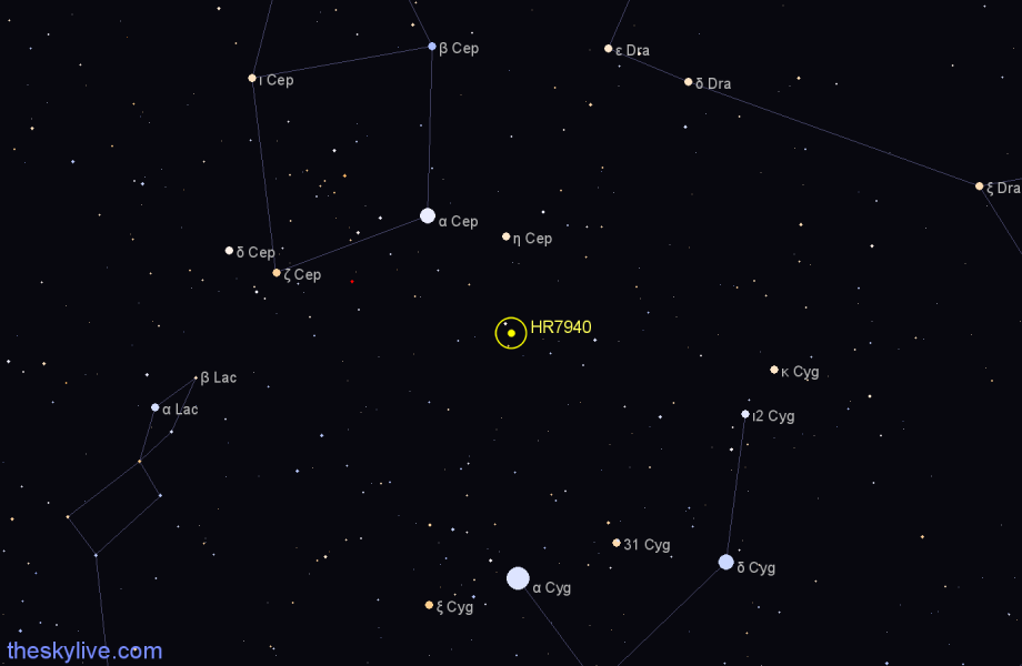 Finder chart HR7940 star