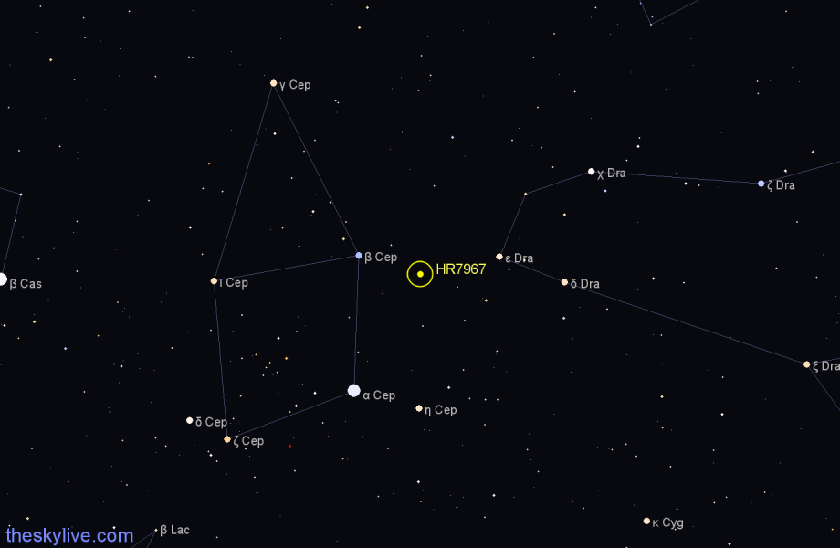 Finder chart HR7967 star