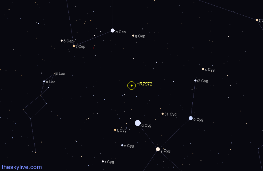Finder chart HR7972 star