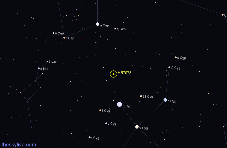 Finder chart HR7978 star