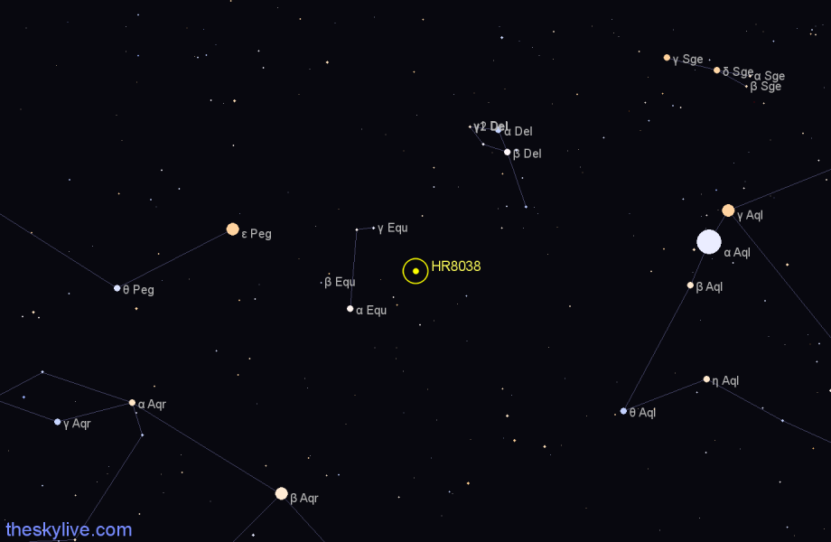 Finder chart HR8038 star