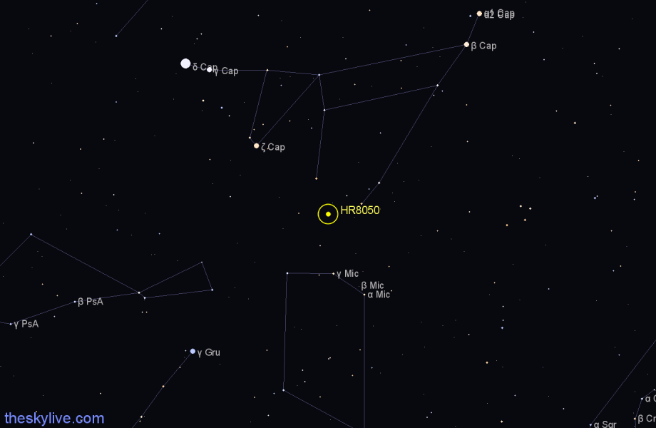 Finder chart HR8050 star