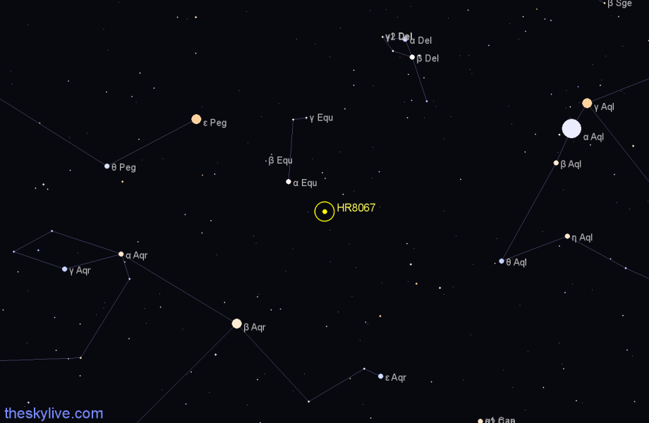 Finder chart HR8067 star