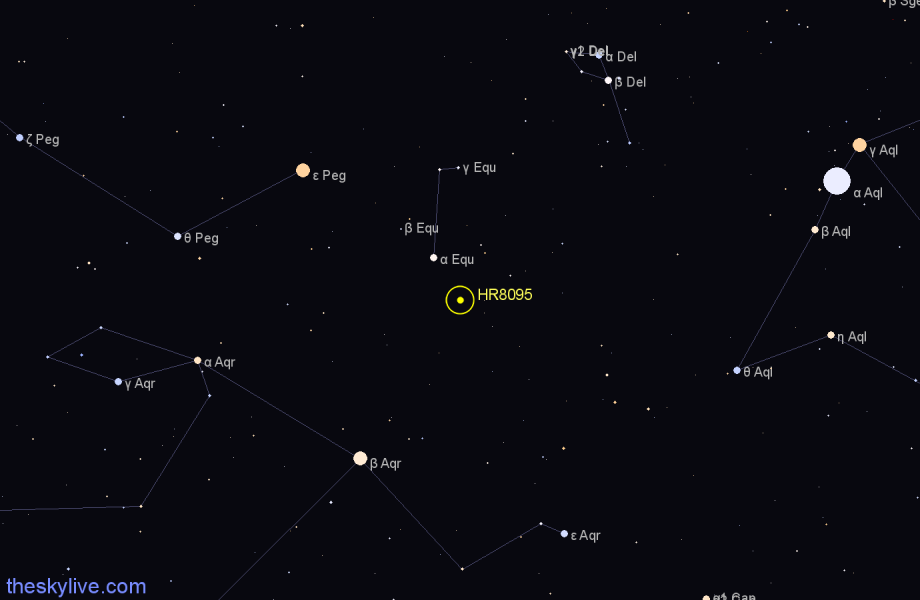 Finder chart HR8095 star