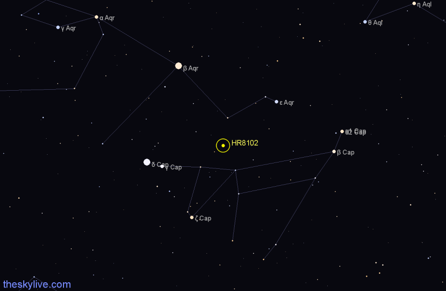 Finder chart HR8102 star