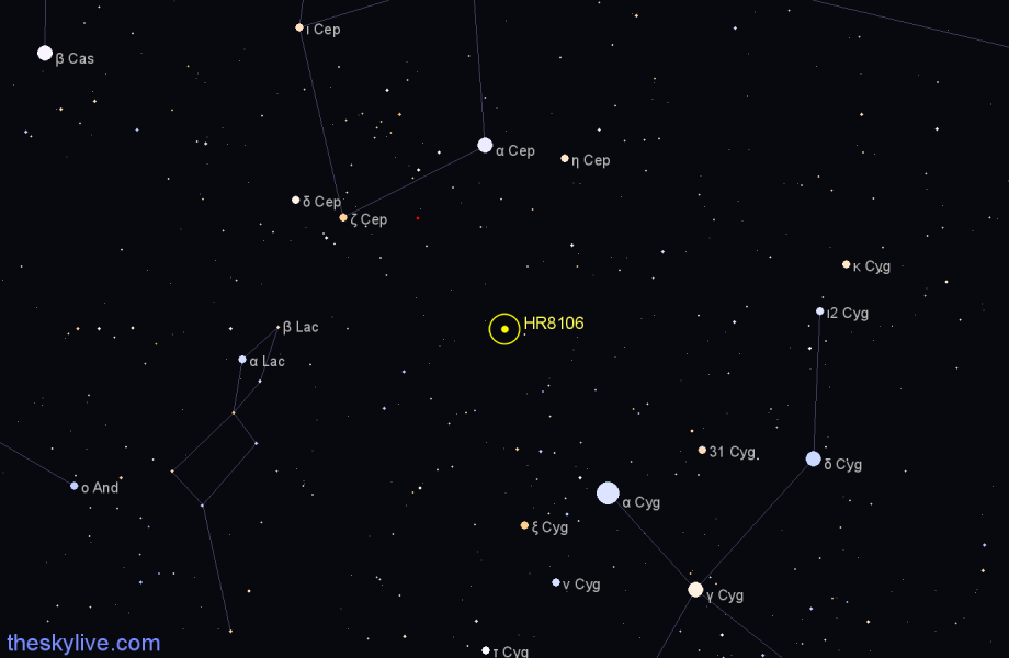 Finder chart HR8106 star