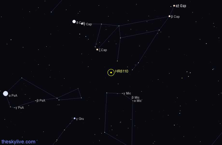 Finder chart HR8110 star