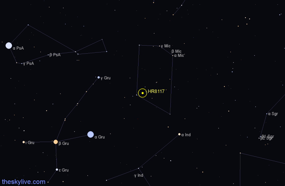 Finder chart HR8117 star