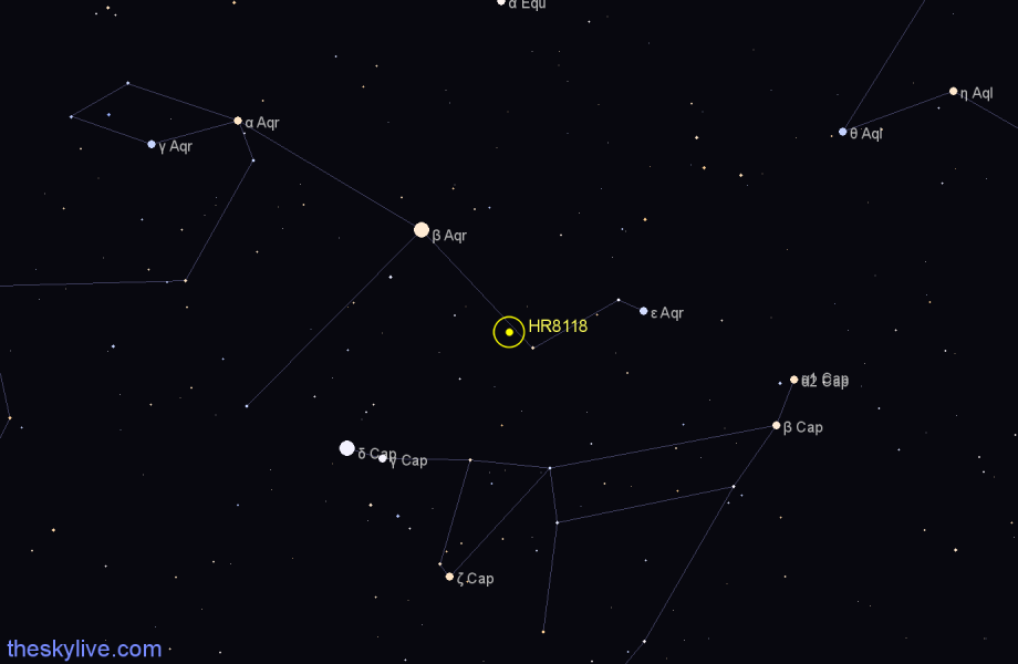 Finder chart HR8118 star