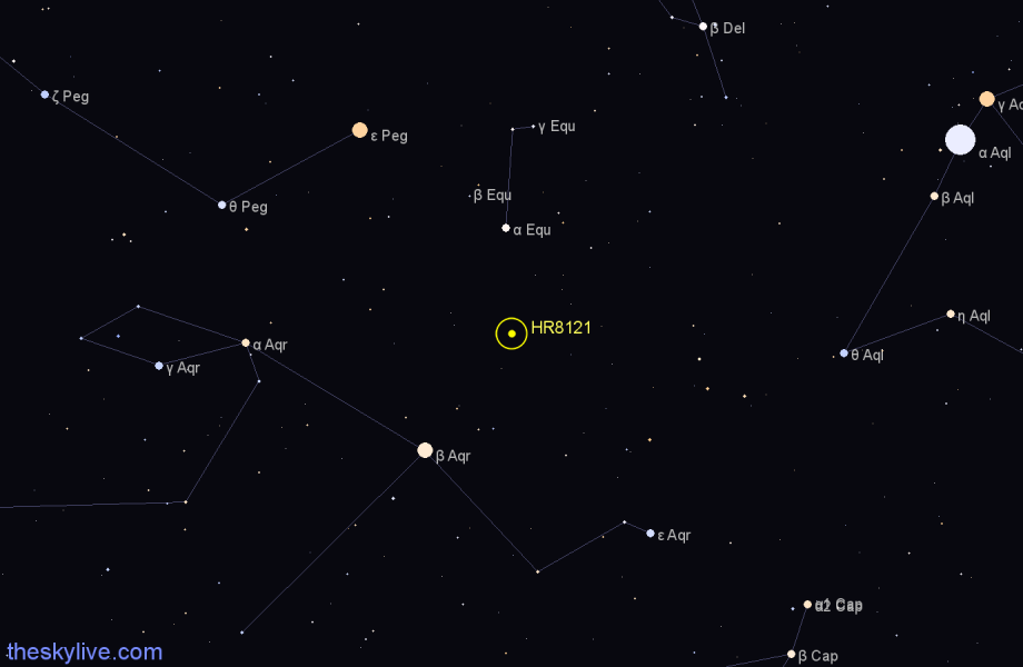 Finder chart HR8121 star