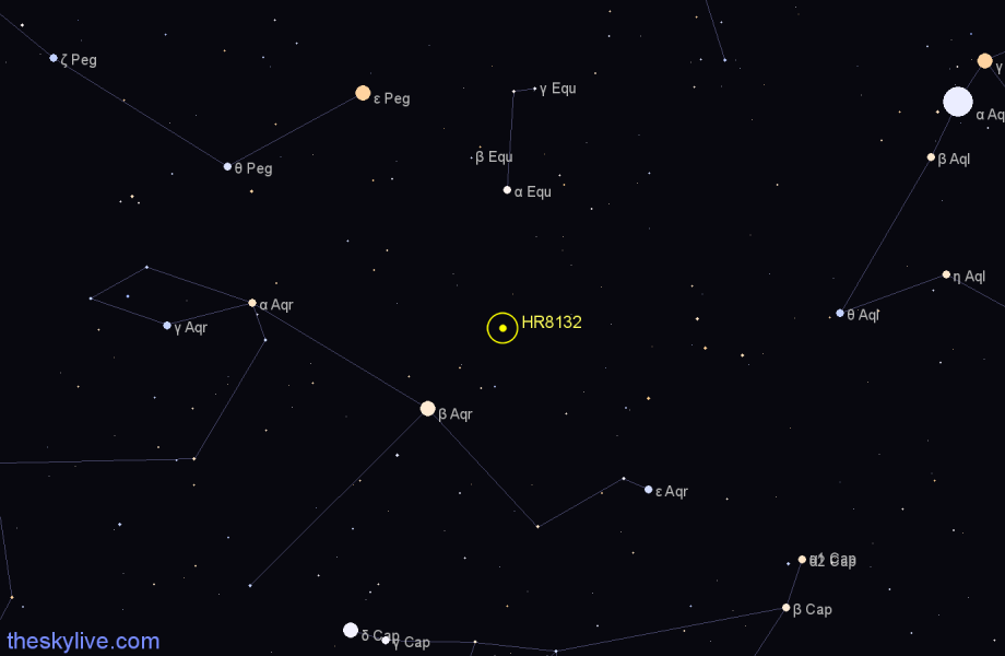 Finder chart HR8132 star