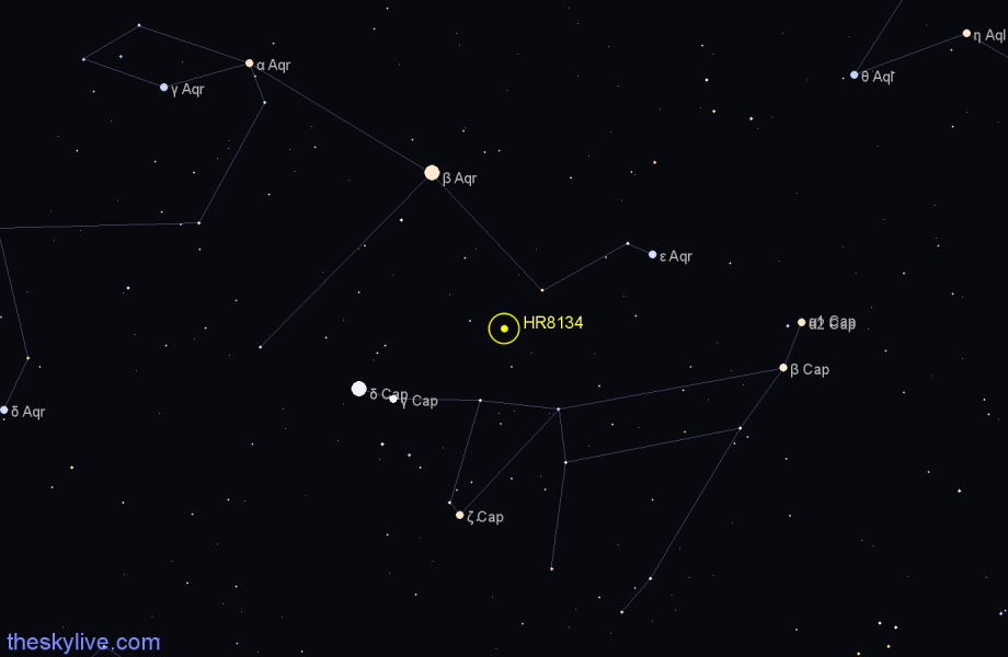 Finder chart HR8134 star