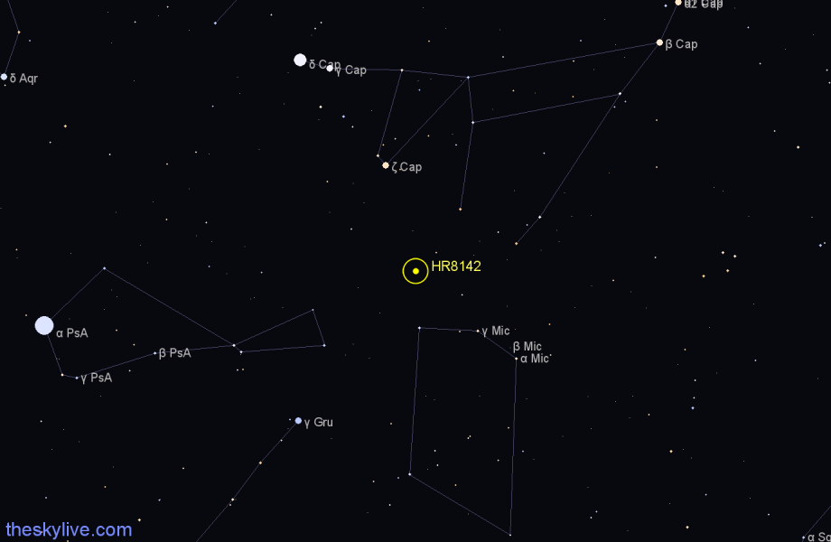 Finder chart HR8142 star