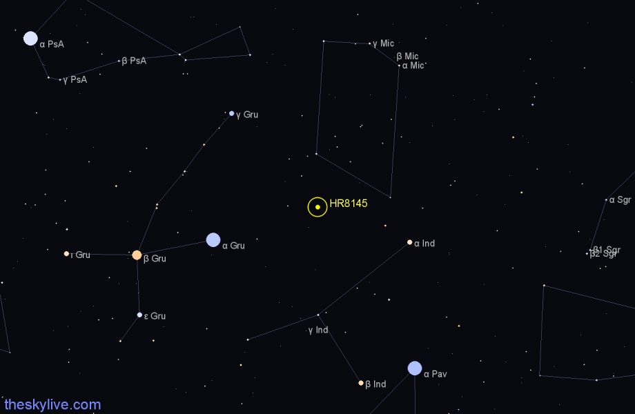 Finder chart HR8145 star