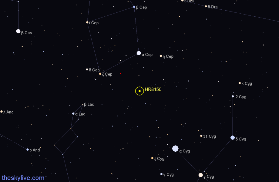 Finder chart HR8150 star