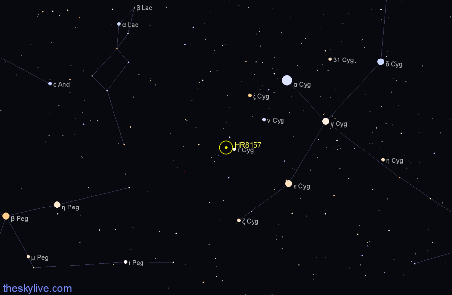 Finder chart HR8157 star