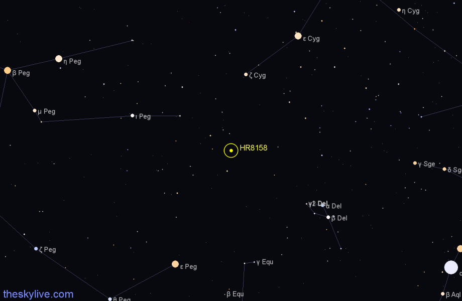 Finder chart HR8158 star
