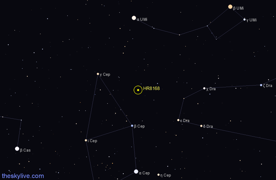 Finder chart HR8168 star