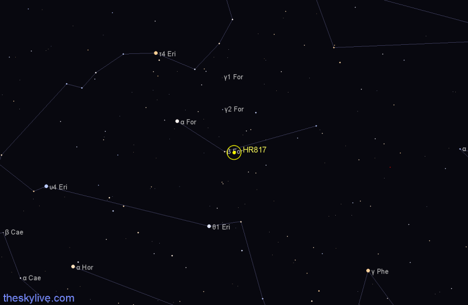 Finder chart HR817 star