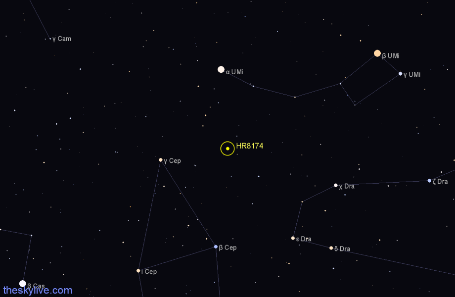 Finder chart HR8174 star