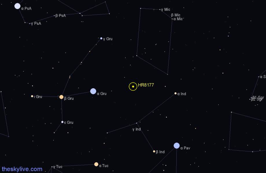 Finder chart HR8177 star
