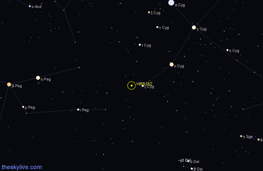 Finder chart HR8182 star