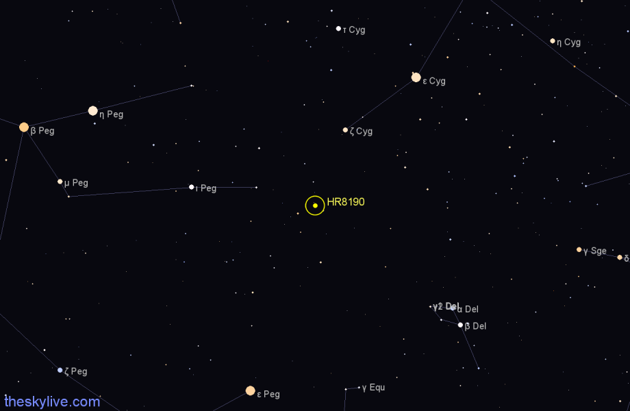 Finder chart HR8190 star