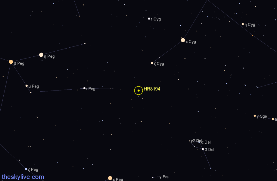 Finder chart HR8194 star