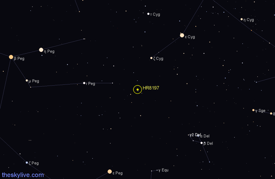 Finder chart HR8197 star