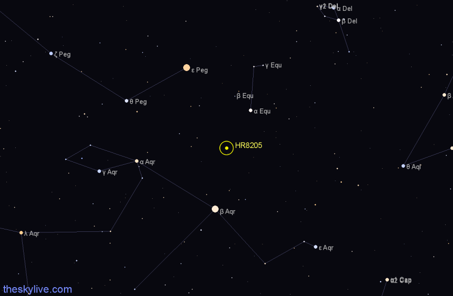 Finder chart HR8205 star