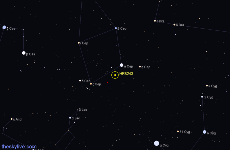 Finder chart HR8243 star