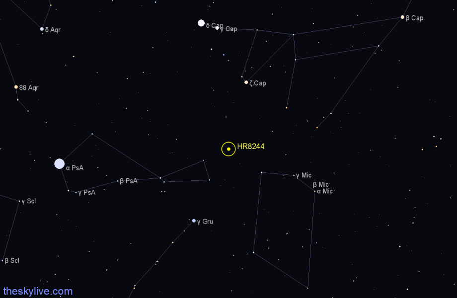 Finder chart HR8244 star