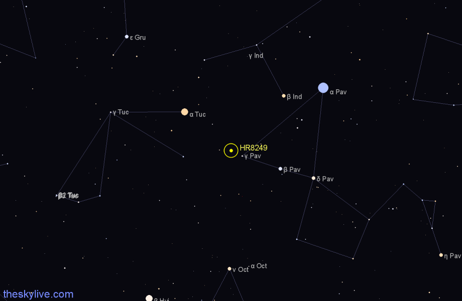 Finder chart HR8249 star