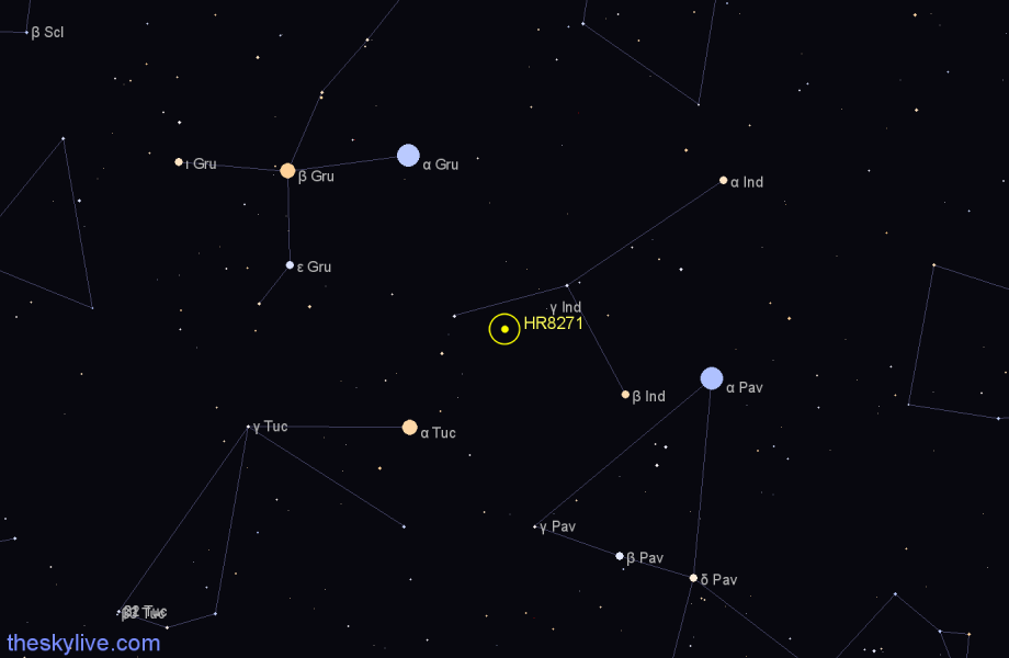Finder chart HR8271 star