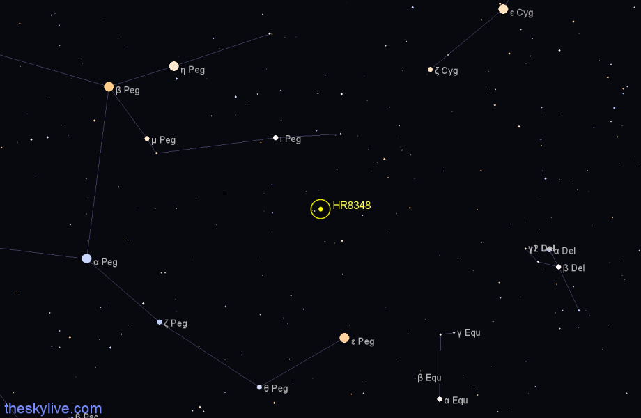 Finder chart HR8348 star