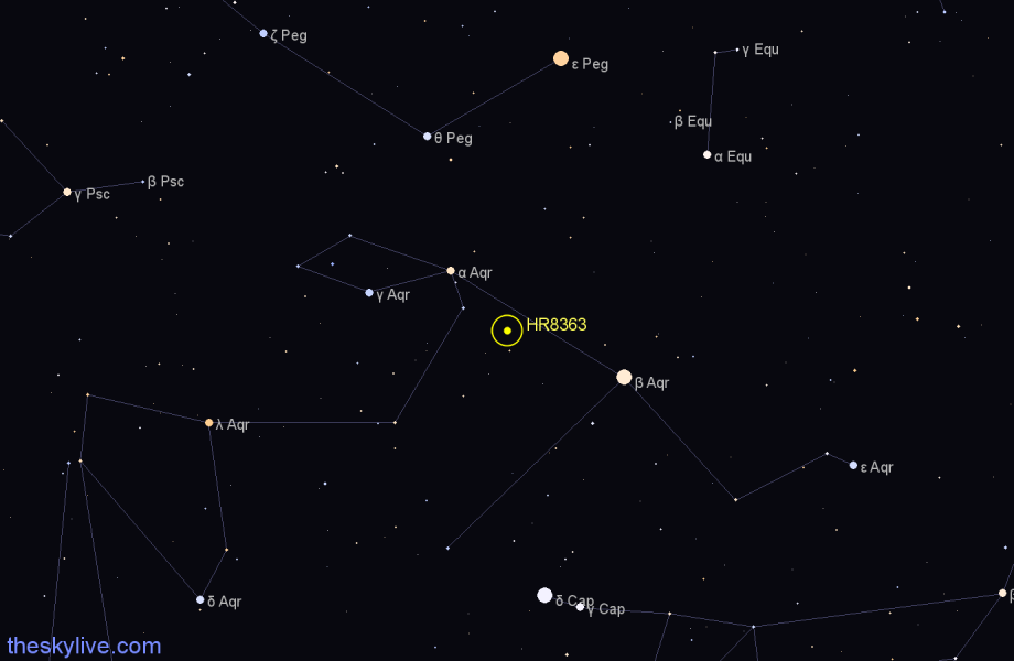 Finder chart HR8363 star
